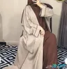 عباية نسائية طويلة محتشمة مستعملة مع حجاب وحقيبة يد صغيرة لون بني محروق بجميع المقاسات